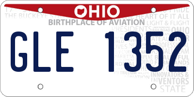 OH license plate GLE1352