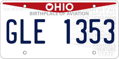 OH license plate GLE1353