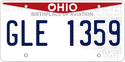 OH license plate GLE1359