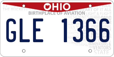 OH license plate GLE1366