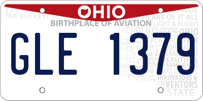 OH license plate GLE1379