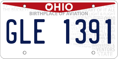 OH license plate GLE1391