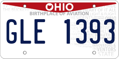 OH license plate GLE1393