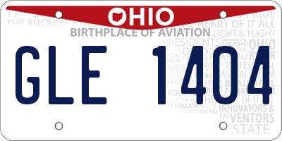 OH license plate GLE1404