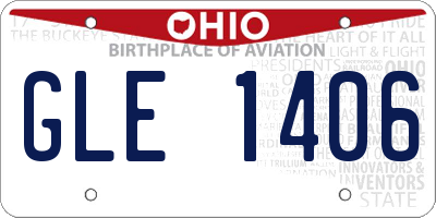 OH license plate GLE1406