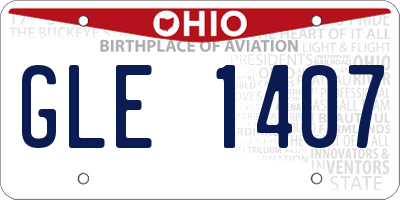 OH license plate GLE1407