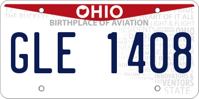 OH license plate GLE1408