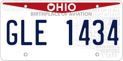 OH license plate GLE1434