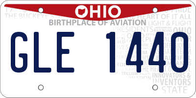 OH license plate GLE1440
