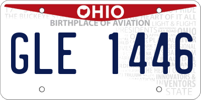 OH license plate GLE1446