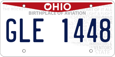 OH license plate GLE1448