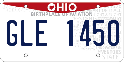 OH license plate GLE1450