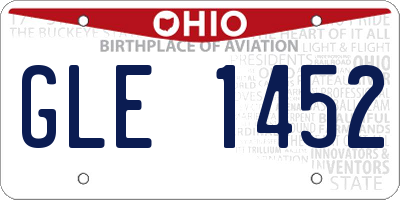 OH license plate GLE1452