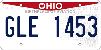 OH license plate GLE1453