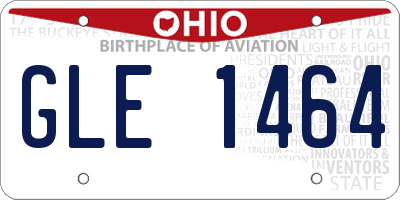 OH license plate GLE1464