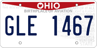 OH license plate GLE1467