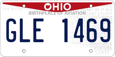 OH license plate GLE1469