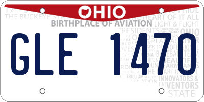 OH license plate GLE1470