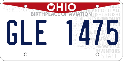 OH license plate GLE1475