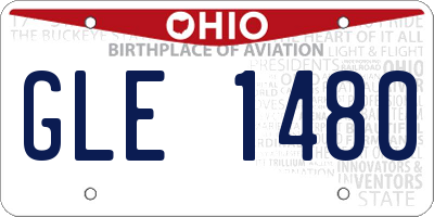 OH license plate GLE1480