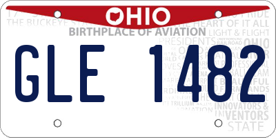 OH license plate GLE1482