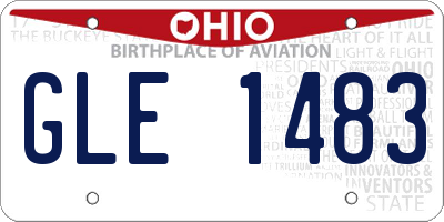 OH license plate GLE1483
