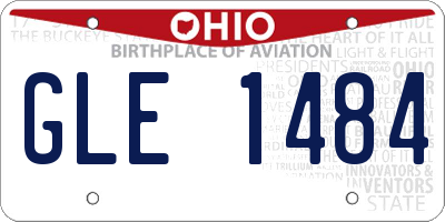 OH license plate GLE1484