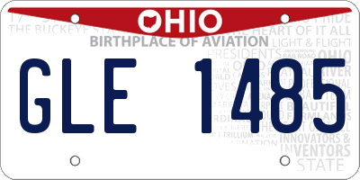 OH license plate GLE1485