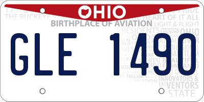 OH license plate GLE1490