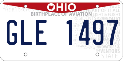 OH license plate GLE1497