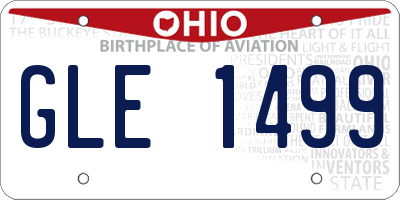 OH license plate GLE1499
