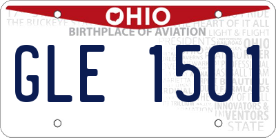 OH license plate GLE1501