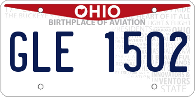 OH license plate GLE1502