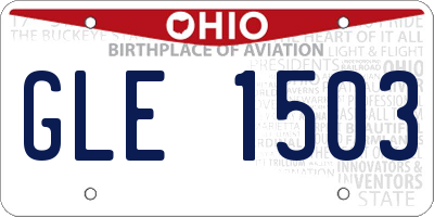OH license plate GLE1503