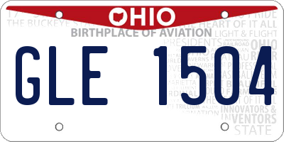 OH license plate GLE1504