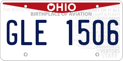 OH license plate GLE1506