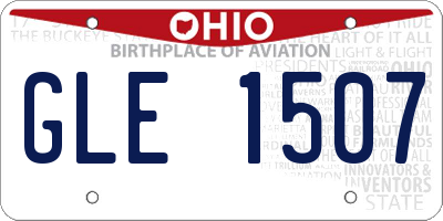 OH license plate GLE1507