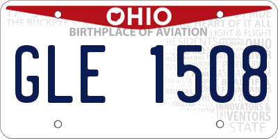 OH license plate GLE1508