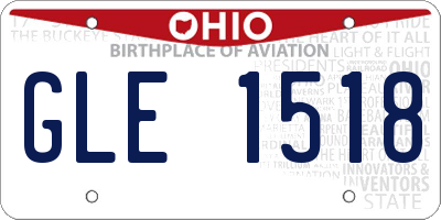 OH license plate GLE1518