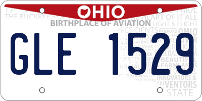OH license plate GLE1529