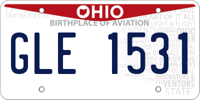 OH license plate GLE1531