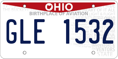 OH license plate GLE1532