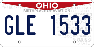 OH license plate GLE1533
