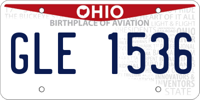 OH license plate GLE1536
