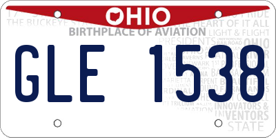OH license plate GLE1538