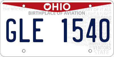 OH license plate GLE1540
