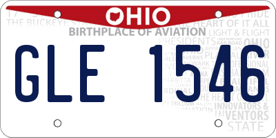 OH license plate GLE1546