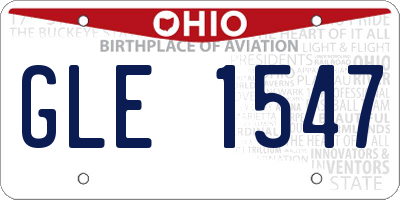 OH license plate GLE1547