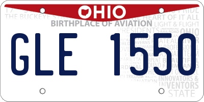 OH license plate GLE1550