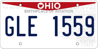 OH license plate GLE1559